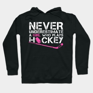 Funny Ice Hockey Player For Women Girls Hockey Lovers Hoodie